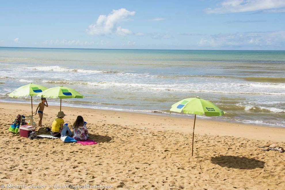 Imagem da praia em Itaúnas